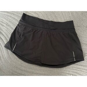 Lululemon Athletica Skort black size 6 Skirt Shorts Pockets Athleisure Tennis